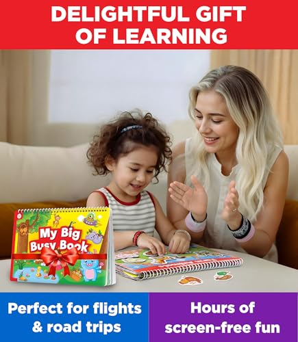 Doctor Jupiter Montessori Preschool Busy Book for Toddlers 3+ Year Olds | Preschool Learning Activities - Educational Travel Toys | Birthday Gift Ideas for Boys & Girls - style: Big Busy Book: 3+