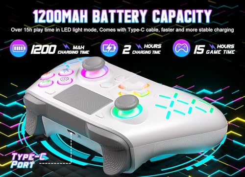 Gamrombo Gaming Controller for PlayStation 5 / PS5, PS4/PS3/PC/Switch/Steam Deck/Mac/Android/iOS with RGB LED Lights, Hall Triggers, Hall Joysticks, Marco, Audio Jack - Need to upgrade