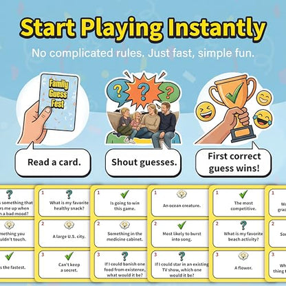 How Well Do You Know Your Family? Fun Guessing Game for Family Game Night | Family Bonding Activities | Fun Family Card Games For Kids, Teens & Adults | Easy Family Game Night | Ages 8+, 3-8 Players