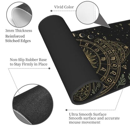 Extended Gaming Mouse Pad, Large Mouse Mat, XL Desk Pad for Keyboard and Mouse, Non-Slip Rubber Base & Stitched Edges for Gamer Office 31.5x11.8 in - color: 11