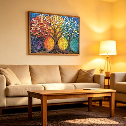 Puzzle for Adults 1000 Piece, 20 x 27 in Mosaic Tree of Life Jigsaw Puzzle | Tight Piece Fit, 1:1 Reference Poster, Lettered Back, Minimal Puzzle Dust, Vibrant Colors, 2mm Extra-Thick Pieces - color: 1000 Pieces-tree of Life