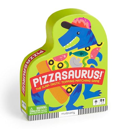 Mudpuppy Pizzasaurus – Dinosaur and Pizza Topping Themed Matching Game with Hand Eye Coordination Skill Building for Children Ages 4 and Up, 2-4 Players