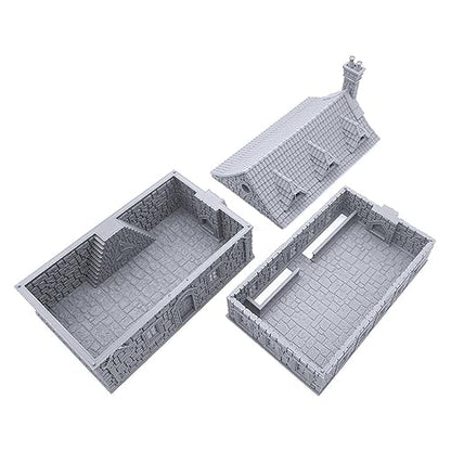 Ironhelm Barracks - DND Terrain Compatible with Dungeons and Dragons, 28mm Miniature Wargaming, Tabletop RPGs, Wargame Scenery