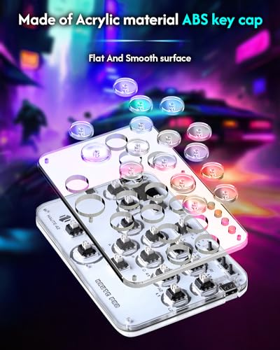 Sehawei Haute42 Arcade Stick 16Keys All-Button Gamerfinger with Custom RGB & Turbo Functions,Arcade Controller Street Fight for PC/Ps3/Ps4/Switch/Steam Game Keyboard-Supports Hot Swap & SOCD