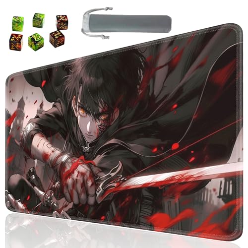 Board Game for TCG Playmat Table Mats Games Size 60X35 cm Mousepad Compatible for MTG RPG CCG Trading Card Game Play mats with 6 Dice (Playmat 133) - color: Sotw-playmats-1-133