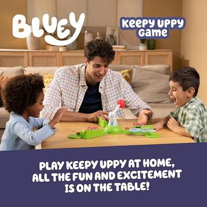 Bluey Keepy Uppy Game, Motorized Toddler Game with Bingo and Chilli Character Paddles, Games for 4+ Year Olds | Bop balloon to keep it airborne, pop token challenge, 2-3 players; family game for kids ages 4+ - style: KeepyUppyGame