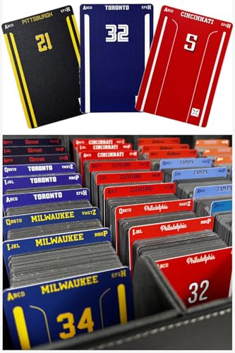 Baseball Card Dividers. Durable Plastic Dividers(2.6 x 3.8 inches) for Baseball Card Storage Boxes. 90-Piece Card Organizer Set with Alphabet Sorting.