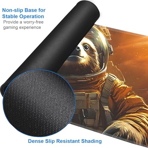for MTG Game Playmat - 24 x 14 inches with Dices and Storage Bags, Non-Slip Base for TCG and Board Game Card Mats, Trading Card Games Mat, Sloth Astronaut Pattern Collectible Card Playmats - color: Jv-playmat-p7-1-h225