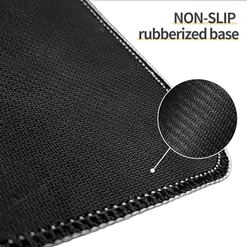 Bloss Large Gaming Mouse Pad Desk Mat, Mousepads with Anti-Slip Rubber Base, Extended Desk Pad, Mouse Mat-Black and White Topography (31.5 x 15.7 Inches, 2MM) - color: Topographic-no Wrist Rest, size: 31.5 in x 15.7 in x 0.08 in