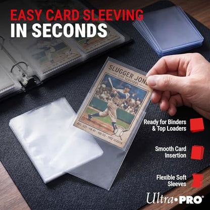 Ultra Pro Penny Sleeves for Trading Cards – 2.5" x 3.5" Standard Size – Clear Soft Card Sleeves – Non PVC Polypropylene – Trading Card Protectors for Sports & Collectible Cards – 3 Pack of 500 (1500)