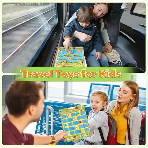 Vinlon Matching Memory Game for Kids Ages 4-8, Flip to Win Board Games Travel Toys Parlor Games for 3 4 5 6 7 8 Years Old, Road Trip Essentials, Airplane, Car Activity Easter Basket Stuffers