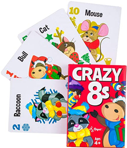 Regal Games Card Games for Kids - Go Fish, Crazy 8's, Old Maid, Slap Jack, Monster Memory Match, Snowball Fight - Holiday-Themed, Simple & Fun Classic Family Table Games - Games May Vary (6 Set) - color: Holiday 6 Pack
