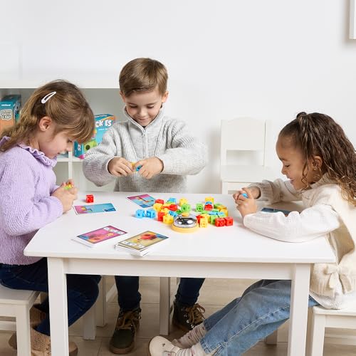 Miniland Creative Board Games for Kids +6 Years, Fun Family Games with Cards & Polycube Challenges, Encouraging Creativity, Speed and Family Fun, Kids Toys, Up to 4 Players | Clickies - color: Clickies