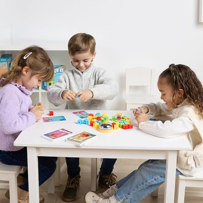 Miniland Creative Board Games for Kids +6 Years, Fun Family Games with Cards & Polycube Challenges, Encouraging Creativity, Speed and Family Fun, Kids Toys, Up to 4 Players | Clickies - color: Clickies