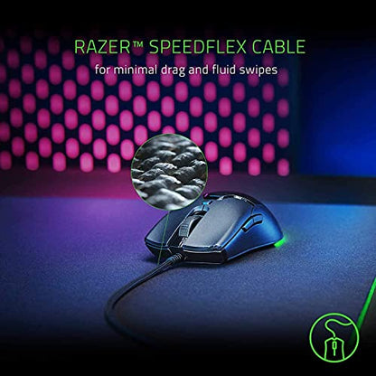 Razer Viper Mini - Wired Gaming Mouse for PC/Mac (Ultralight 61g, Ambidextrous, Speedflex Cable, 8500 DPI Optical Sensor, Chroma RGB Illumination) Black - style: Viper Mini