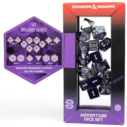 D&D Adventure Dice (Warlock Class: Red) - style: Warlock Class: Red