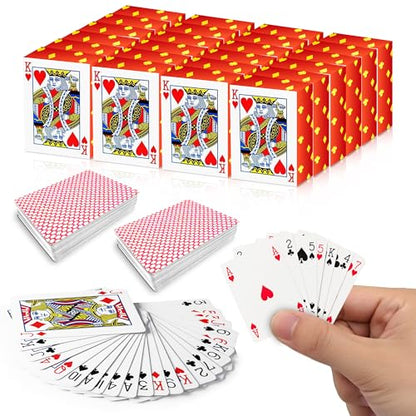 Gamie Pack of 20 Mini Playing Cards - Poker Mini Card Deck - Miniature 1.5 Inch Card Set - Small Casino Game Cards for Kids, and Adults - Great Novelty Gift, Party Favor for Boys and Girls