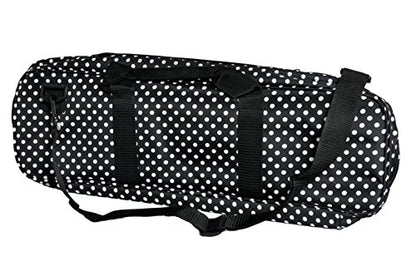 The House of Staunton Deluxe Chess Bag - by US Chess Federation - color: Black / White Polka Dot