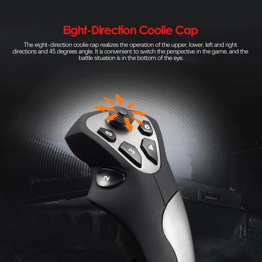 AIBOWEY Joystick Flight Simulator Gamepad Controller Pc Flight Simulator Cockpit Stick for PC/Desktop