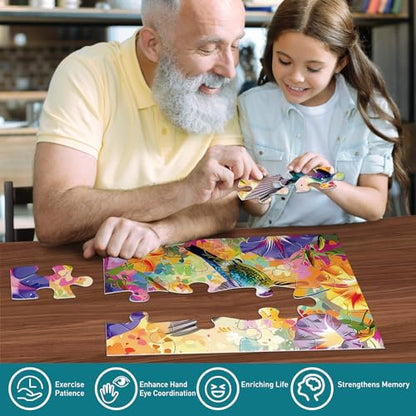 6 Pack 16 Piece Dementia Puzzles for Elderly Large Piece Puzzles Alzheimers Dementia Products and Activities for Seniors Puzzles Easy Cognitive Games Gift for Seniors Elderly Adults in Nursing Home - style: 16 Large Pieces