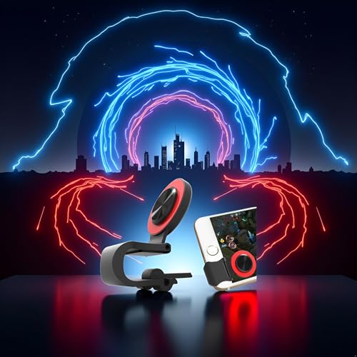 2Pcs Red Mobile Phone Joystick Gaming Controller,Aim Keys L1R1 and Gamepad Rules Call of Duty of Survival,Cellphone Game Trigger,Battle Royale Sensitive Shoot Mobile Phone Game Finger Covers Wrap