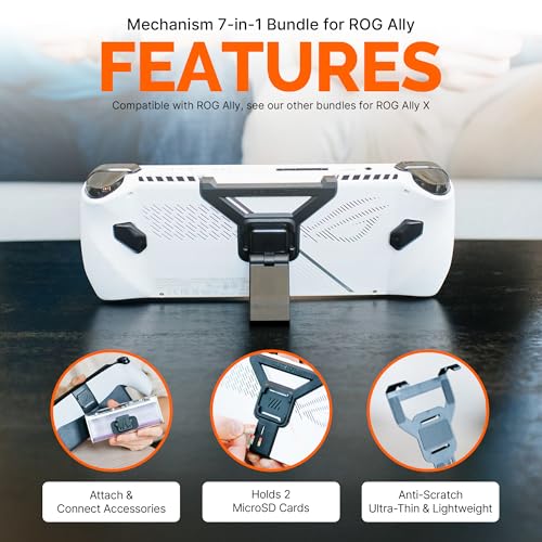 Mechanism Allymate 7-in-1 Bundle | ROG Ally Kickstand, Battery, SSD, USB-C Hub, VESA & Wall Mounting Kit | Mount Anything to Your ROG Ally & It to Anything | Case Friendly ASUS ROG Ally Accessories - color: ROG Ally