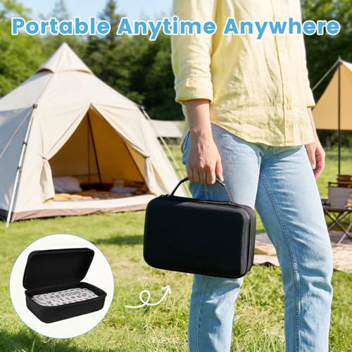 American Mahjong Tile Set, 166 Tiles 1.2 Inch Portable Travel Mahjong Game Set with Carrying Bag, Dice & Chips, Complete Mah Jongg Sets for Adults, Family Game Night & Ideal Gifts