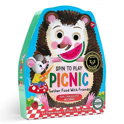 eeBoo: Spin to Play Picnic - Game for Kids, Gather Food with Friends, Preschool, Ages 3+, 2-4 Players, 15-25 Min Playing Time - style: Picnic