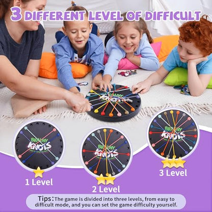 Brainy Knots Rope Untangling Game, 3 Level Logic Puzzle for Kids & Adults | 3 Level Rope Puzzle for Logic, STEM Learning, Screen Free Family Play, Travel, Classrooms & Gifts; Storage Bag Included