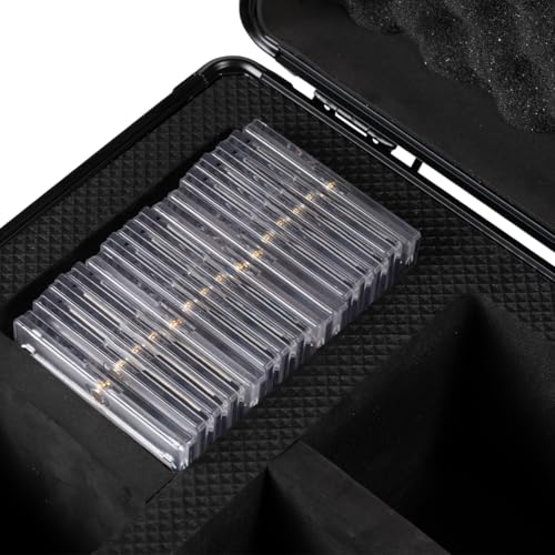 Graded Card Storage Box with With Carry Handle Sports Cards Storage Secure Storage Box Card Case with Dividers Trading Card Organizer for PSA BGS CSG (M) - size: M
