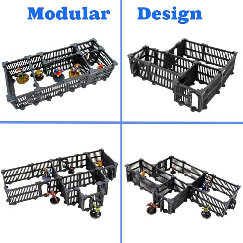 Dirt Cheap Dungeons - Jail Cell Kit | Modular & Customizable | Injection-Molded for Superior Durability | TTRPG Accessories for D&D, Daggerheart, & Tabletop Gaming