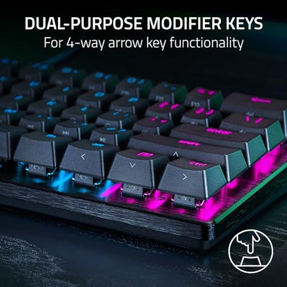 Razer Huntsman V3 Pro Mini 60% Esports Gaming Keyboard, Black | Analog Optical Switches, Razer Snap Tap, Rapid Trigger, Adjustable Actuation, Dual-Purpose Mod Keys, Doubleshot PBT Keycaps - color: Black, size: Mini 60%, style: 1000 Hz Polling