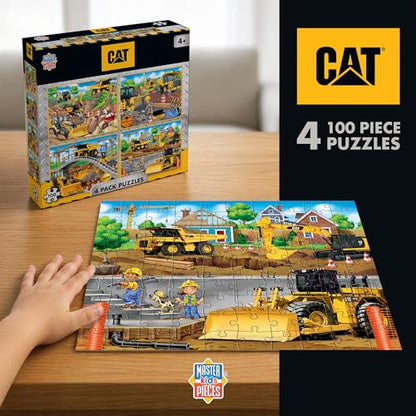 MasterPieces – Jigsaw Puzzle Set for Kids 6+ Years, 4-Pack of 100 Pieces, Educational and Fun Game, Caterpillar Collection, Gift Idea for Children, 8" x 10 - style: Caterpillar