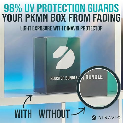 Dinavio Crafthouse 15-Pack PKMN Booster Bundle Protectors PET 0.7mm - Anti-Scratch - UV Protection - Compatible with PKMN Sets Up to Phantasmal Flames (Will NOT fit Ascended Heroes or Perfect Order)