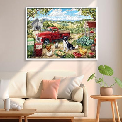500 Piece Puzzle for Adults, Farm Scene Jigsaw Puzzles - style: Farm Scene