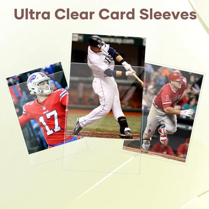 1200 Count Card Sleeves, Clear Baseball Card Sleeves, Soft Trading Card Sleeve Fit for MTG, TCG, Baseball Cards, Football Cards, Game Cards