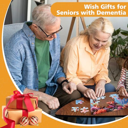 6 Pack 20 Large Piece Jigsaw Puzzles for Seniors with Dementia,Alzheimers Products for Elderly│Easy Memory Games, Cognitive Activities and Gifts for Patients in Nursing Homes(Landscape) - style: landscape