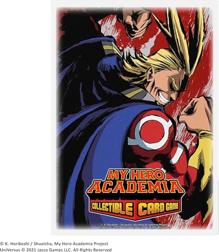 My Hero Academia Collectible Card Game All Might Flex Card Sleeves | 100 Dragon Shield Art Sleeves | Card Game Holder | PVC and Acid-Free | Designed for Use with TCG and LCG Games | Made by JASCO