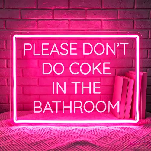 Don't Do It In The Bathroom Neon Sign for Wall Decor Light Up Sign Led Signs for Room Party Home Wall Decor USB Powered - color: Bathroom