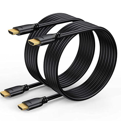 4K HDMI Cable 6FT 2-Pack, HDMI to HDMI Cable 6 Foot High Speed HDMI 2.0 Cord Supports 4K@60Hz, 2K 1440P@144Hz, 1080P, HDCP 2.2, HDR, 3D, ARC & Ethernet - size: 6FT