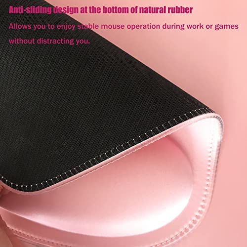 RGB LED Wrist Support Mouse Pad with 13 Lighting Modes, Anti-Slip Rubber Base, Ergonomic for Gaming, Office, Home - 11.8 x 8.5 in (Pink) - color: Pink