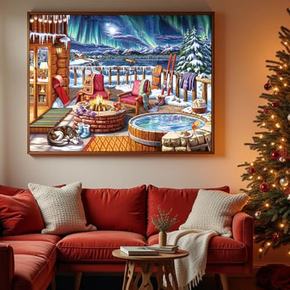 Christmas Jigsaw Puzzle for Adults - 1000 Pieces Winter Holiday Puzzle - Gift for Women & Mom - color: Winter Holiday-2