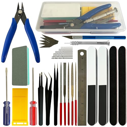 36 Pcs DIY Modeling Hobby Tool Kit, Basic Modeler Craft Set, Dollhouse & Gundam Miniature Handmade Craft Tools