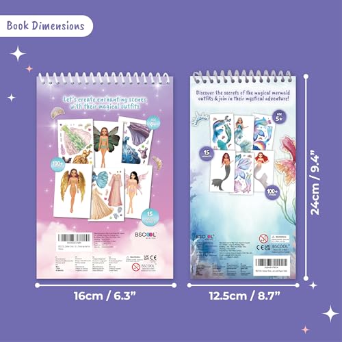 Sticker Book Girls Angels Fairies Mermaids Paper Doll 2-Pack - color: Multipack - Angels & Fairies and Mermaid
