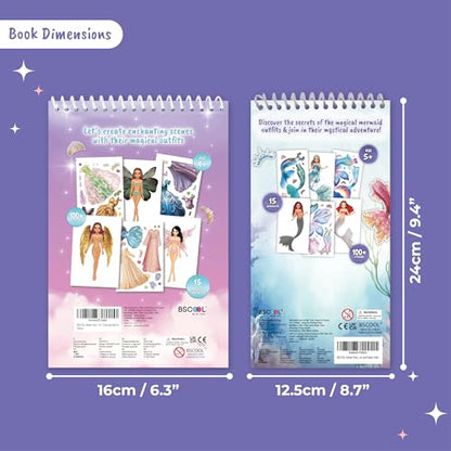 Sticker Book Girls Angels Fairies Mermaids Paper Doll 2-Pack - color: Multipack - Angels & Fairies and Mermaid