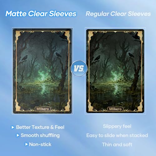 500 Count Card Sleeves – Matte Clear Trading Card Sleeves, Polypropylene (PP), Fit for MTG, TCG, Baseball, Football, and Game Cards (Matte Clear) - color: Matte Clear, size: 500 Pack