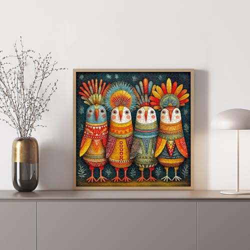 Bird Puzzles for Adults 1000 Piece, Funny Nature Fantasy Animal Abstract Jigsaw Puzzle, Colorful Whimsical Cute Puzzles Challenge - style: Whimsical Bird Puzzles
