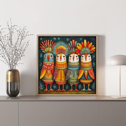 Bird Puzzles for Adults 1000 Piece, Funny Nature Fantasy Animal Abstract Jigsaw Puzzle, Colorful Whimsical Cute Puzzles Challenge - style: Whimsical Bird Puzzles
