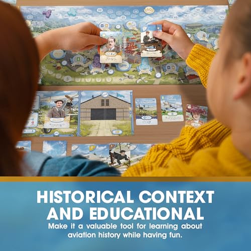 First In Flight: MENSA Award Winning Board Game About Historical Aviation - Strategy Board Game for Teens, Adults and Heavy Gamers - A Flight-Themed Adventure Card Game for Airplane Enthusiasts