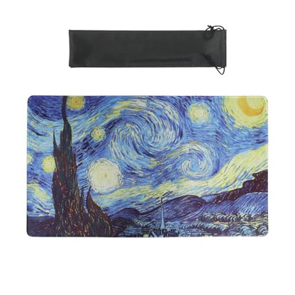 MTG Playmat 24 x 14 Inches, Non-Slip Rubber Card Game Playmats with Storage Bag, TCG Playmat Mouse Pad, Starry - color: Starry